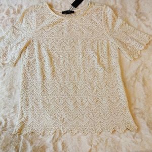 All white Crochet Top
